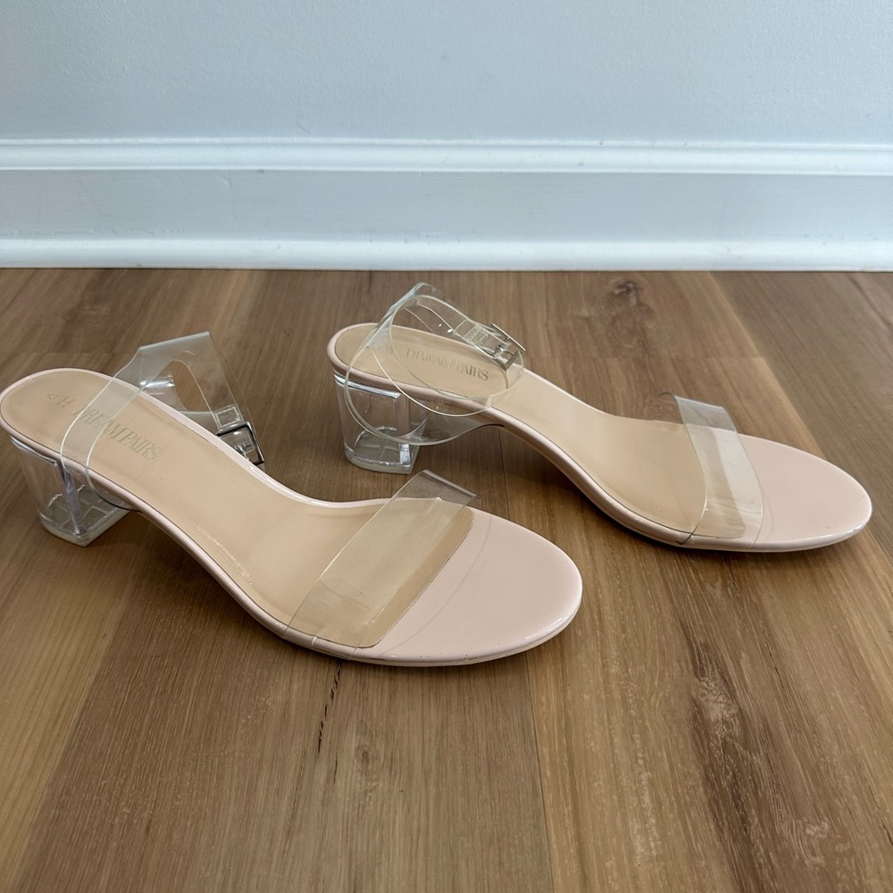 Transparent Block Heel Sandals